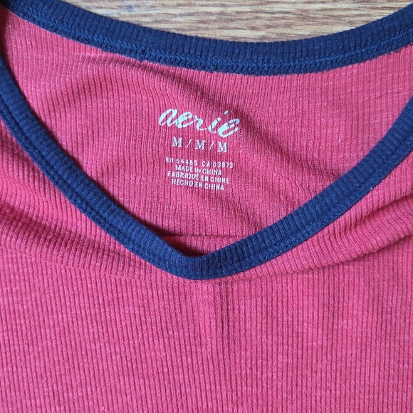 Aerie Ribbed Ringer Baby Tee - Picture 2 of 3
